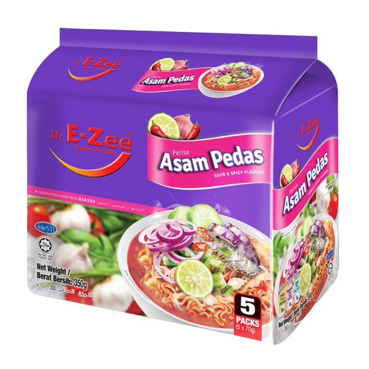 E-Zee 亞蔘酸辣味湯麵 5x70g