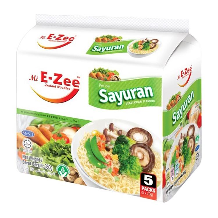 E-Zee 蔬菜味湯麵(素麵-黑白胡椒味) 5 x70g