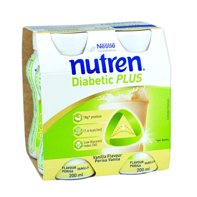 雀巢Nutren Diabetes佳膳適糖營養補充品 Plus 200ml x 4支