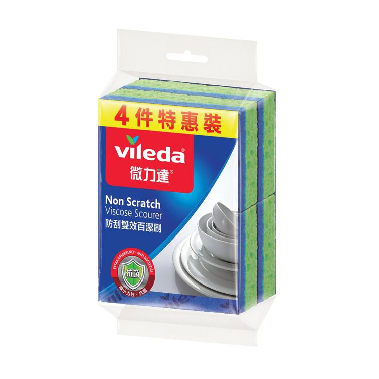 微力達防刮雙效百潔刷4片裝