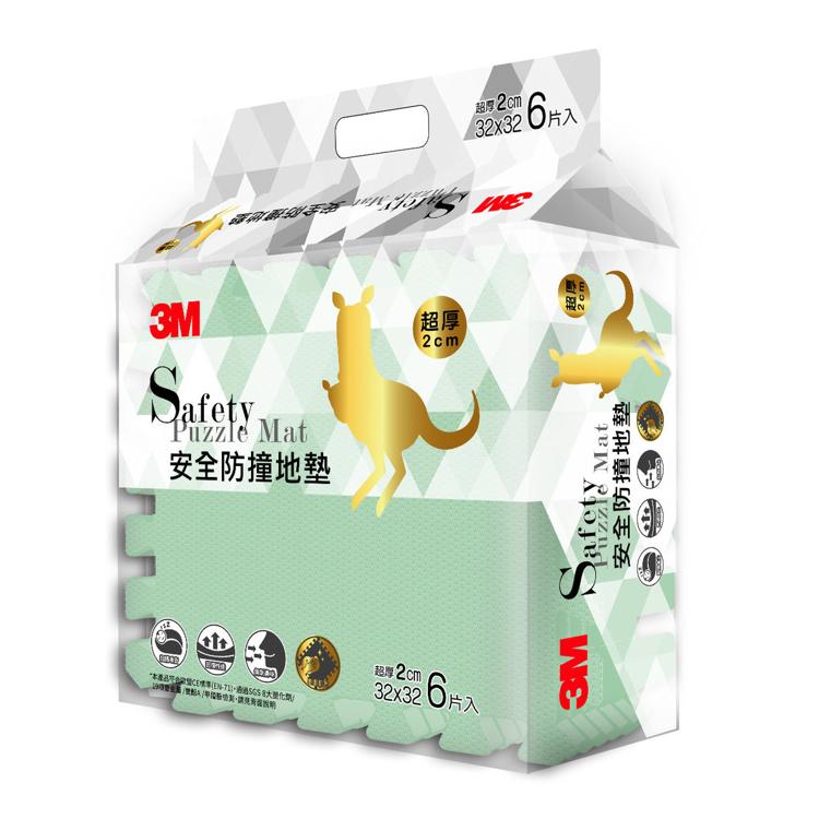 3M™ 9927E (晨霧綠)兒童安全防撞地墊6片裝