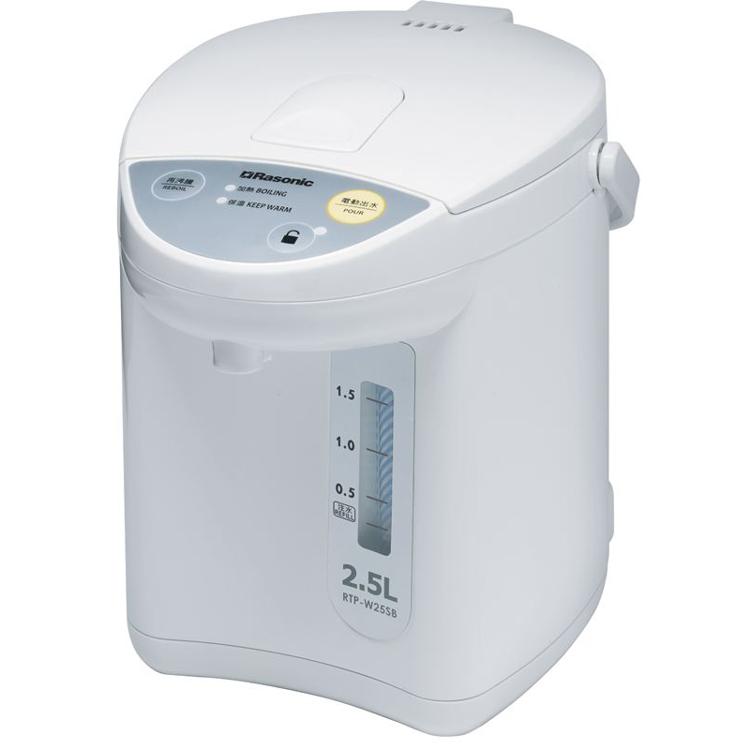 RASONIC 電動或碰杯出水電熱水瓶(2.5公升)   白色