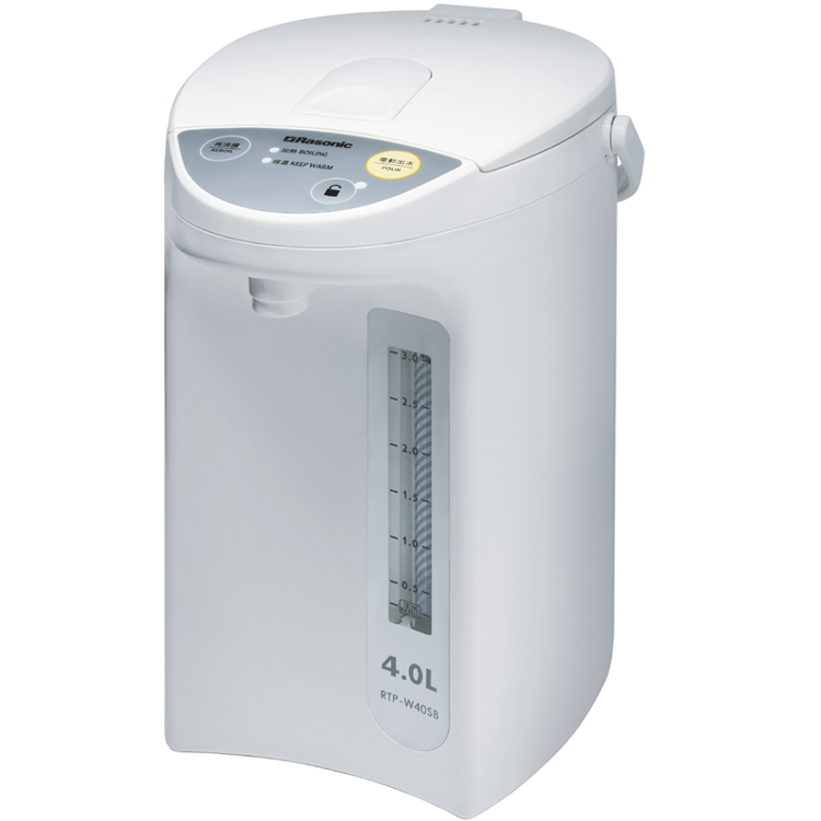 RASONIC 電動或碰杯出水電熱水瓶(4公升)   白色