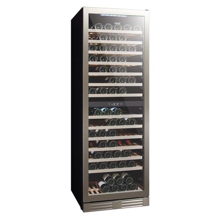 VINTEC Seamless Stainless Steel Series 酒櫃   雙溫區 (138瓶)