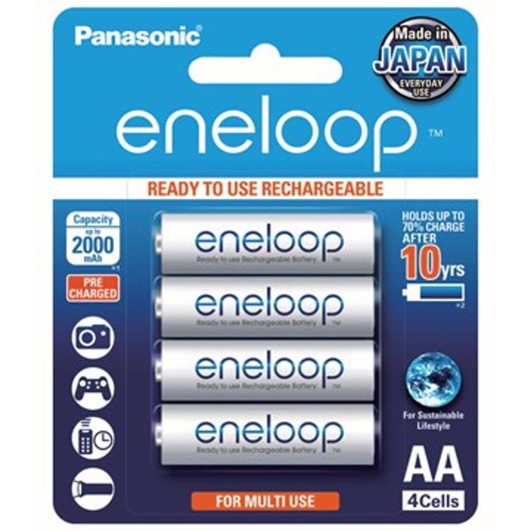 PANASONIC eneloop 充電池 (AA) (4粒)
