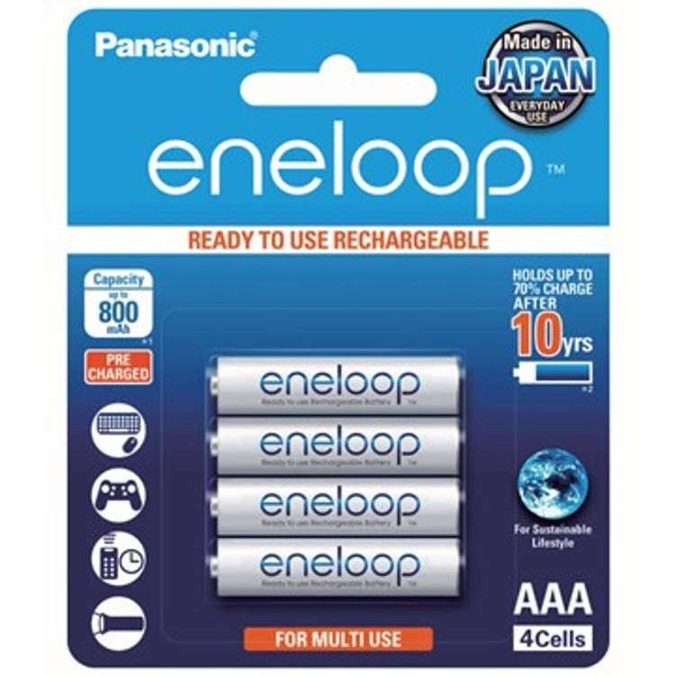 PANASONIC eneloop 充電池 (AAA) (4粒)