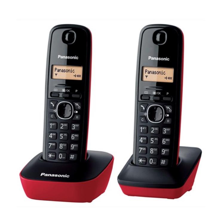 PANASONIC DECT數碼室內無線電話 (雙子機)   紅色