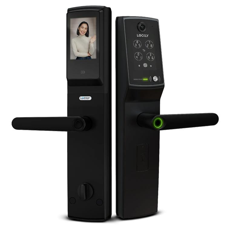 LOCKLY Secure Vision Lux+ 智能視像門鎖   磨沙黑